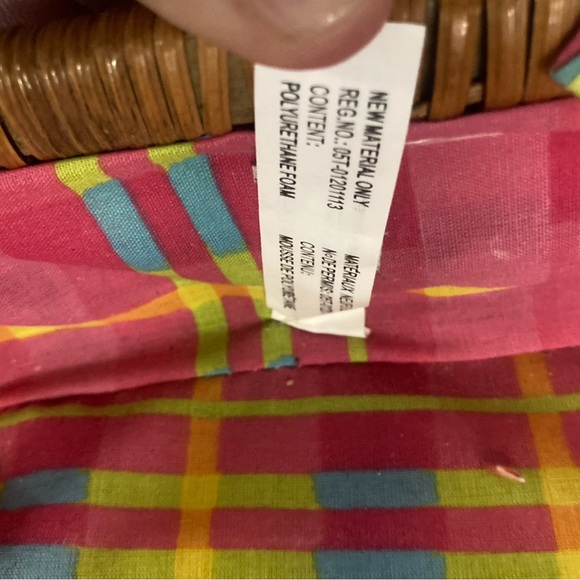 Picnic Basket Bag-Use as Bag or Picnic Basket-Great lining, cute! VTG style - Picture 7 of 8